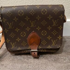 LOUIS VUITTON Monogram Cartouchiere MM Shoulder Bag Vintage